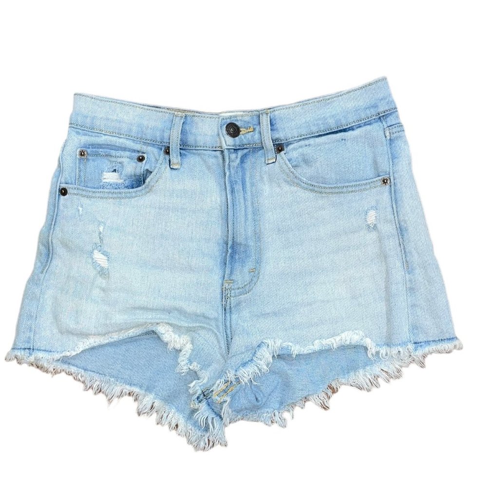 Abercrombie & Fitch High Rise Short Cut Off Denim Jean Light Wash Size 26/2